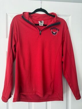 NHL Washington Capitals Red Quarter-Zip Pullover